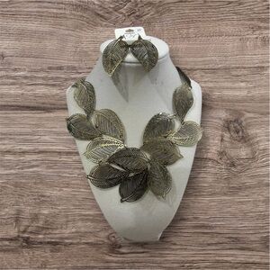 Blank NYC Gold and Silver Leaf Necklace